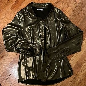 Reformation Gold Button Up Top